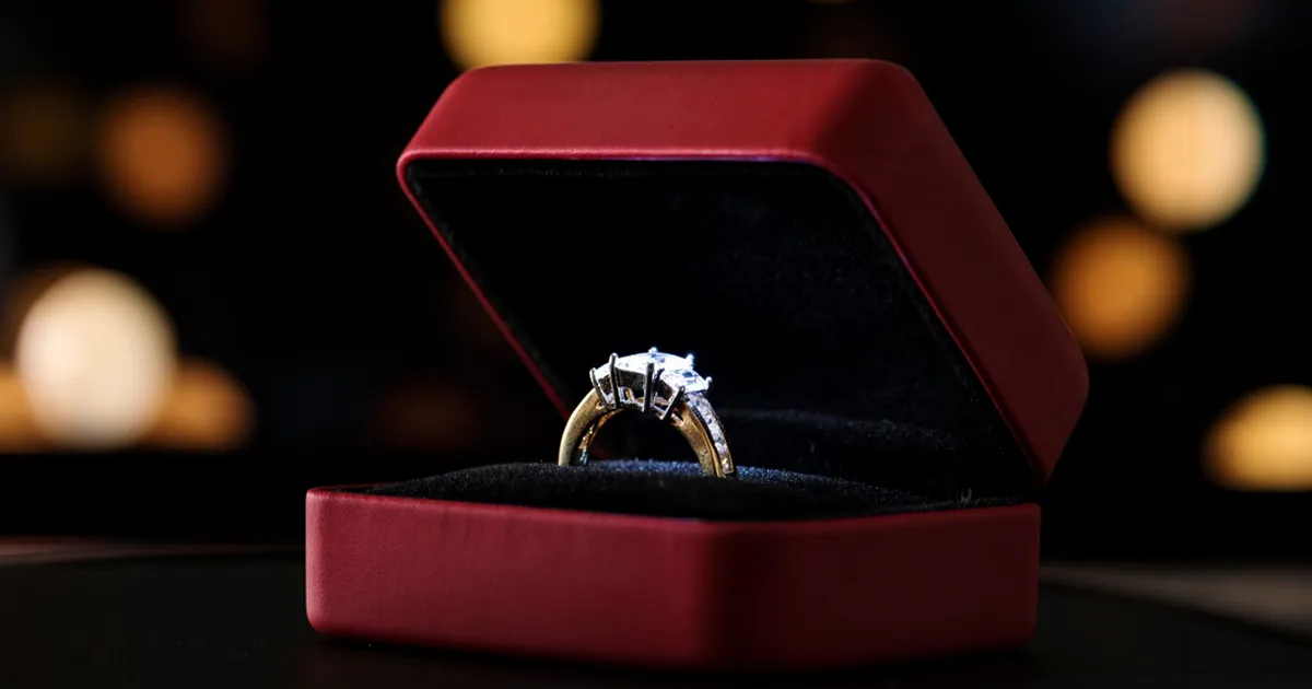 Product Packing with a box of jewelry photo