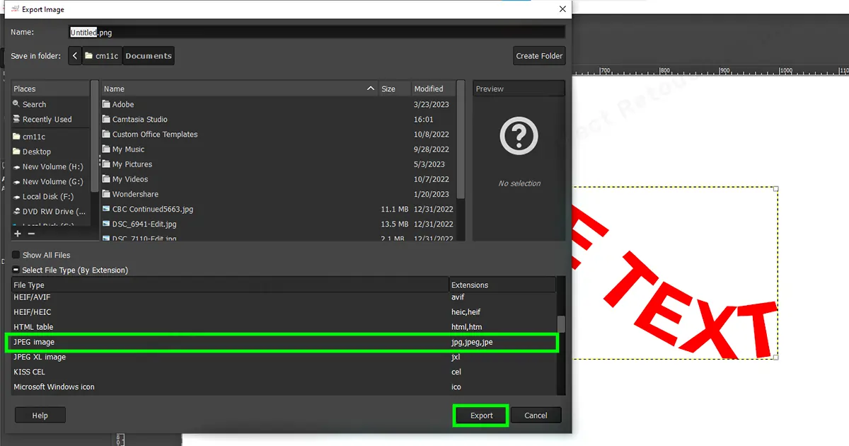 saved perfectly to the file